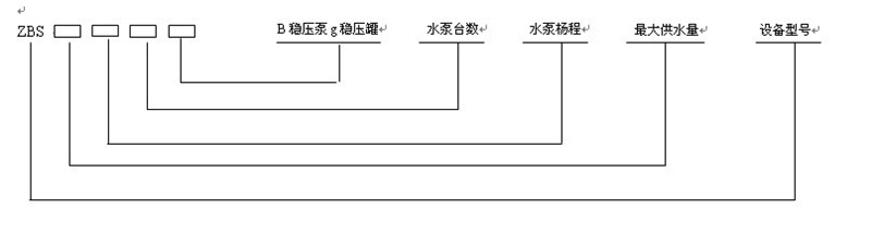 恒壓變頻供水型號(hào)說明